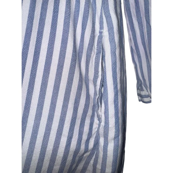 Abercrombie & Fitch Striped‎ Nautical Shirt Dress Women's LG Beach Resort Costal - Image 5