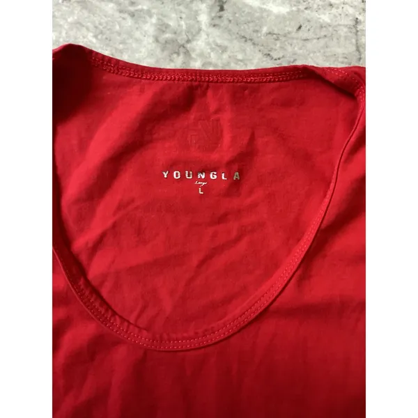 YoungLA Women Red Muscle Tank Top Gym Athletic YLA2627 Size Large - Image 2