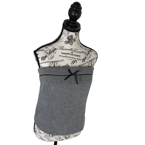 Women's Strapless Bustier Crop Top Gray XL Side Zip Cocktail Party - Image 3