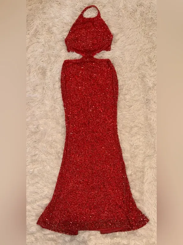 NEW Retrofête Katerina Sequin Dress - Calypso Coral size XS - Image 7