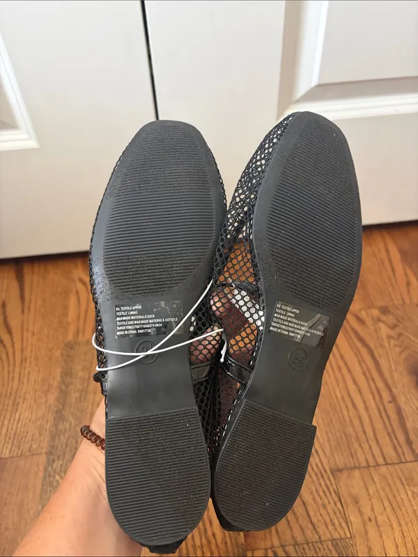 A New Day Black Issa Mesh Mary Jane Flats Size 8.5 New with Tags - Image 7