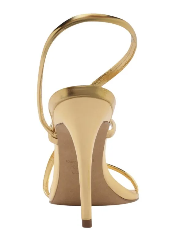 Arezzo Womens Mikayla High Stiletto Dress Sandal Gold Yellow 9.5M - Image 13