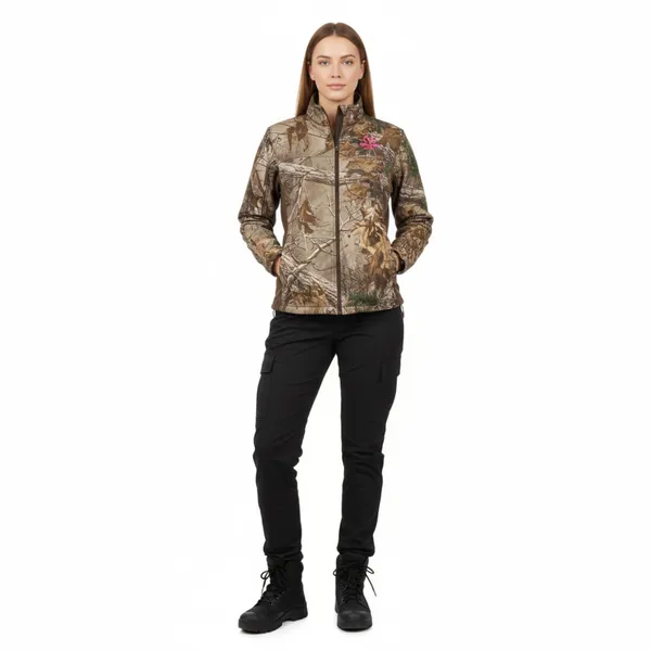 Realtree Brown Camouflage Long Sleeve Zip Up Athletic Outdoor Jacket L - Image 6