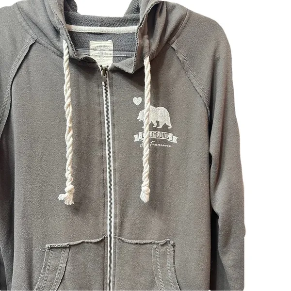 Ocean‎ Beach Cali Love San Francisco Zip Up Hoodie Size XL - Image 7