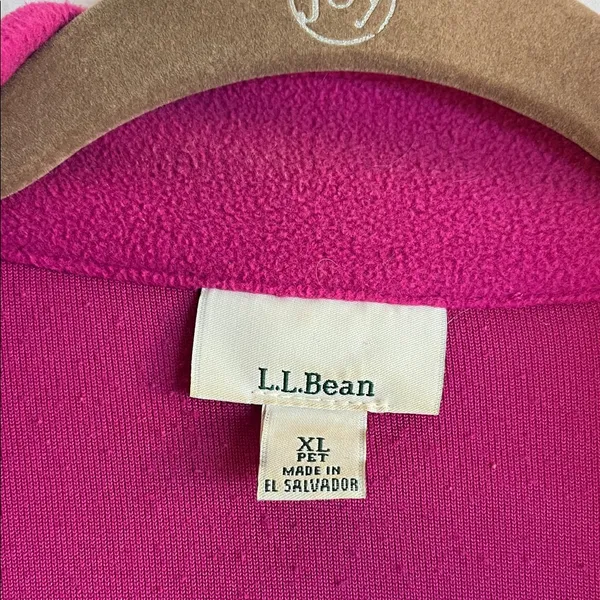L.L.‎ Bean Women's Bright Pink Fleece Zip Up Jacket Size XL - Image 2
