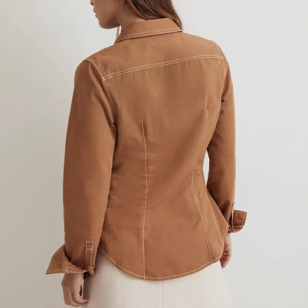 MADEWELL Darted Button-Up Shirt in (Re)generative Chino Western Long Sleeve - Image 5