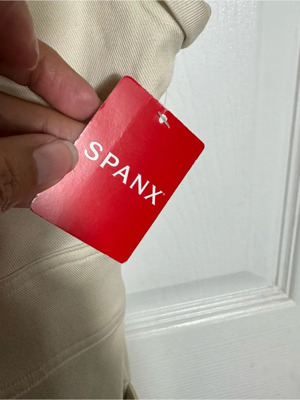 SPANX Stretch Twill‎ Utility Dress Eggshell Button Front Size 1X NEW - Image 10