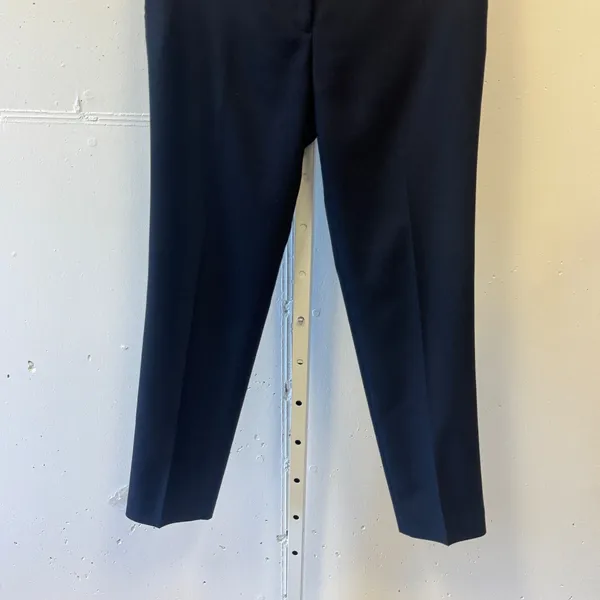 Ann Taylor Dark Navy Wool Blend Straight Leg Dress Pants Trousers Size 6 Career - Image 4