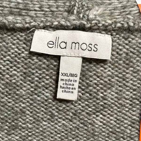 NWT ELLA MOSS Cardigan‎ Sweater XXL Green Buttons Pockets V-neck Soft Cozy Layer - Image 9