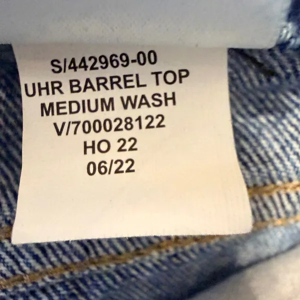 Banana Republic Ultra High Rise Barrel Leg Jeans Womens 27 Blue Denim 100% Cotto - Image 10