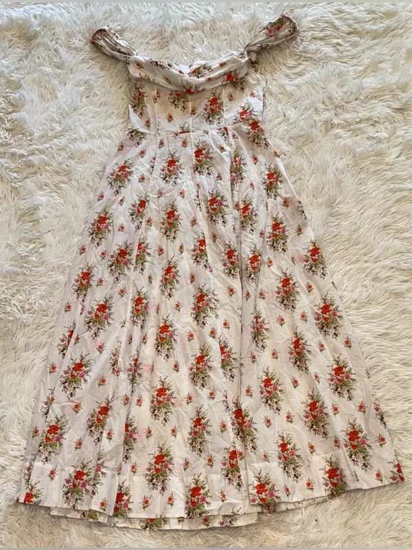 NEW DÔEN Clea Print Sleeveless Organic Cotton Maxi Dress sz S - Image 8