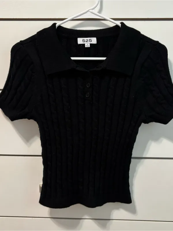 Anthropologie 525 Cable Polo Sweater - Image 2