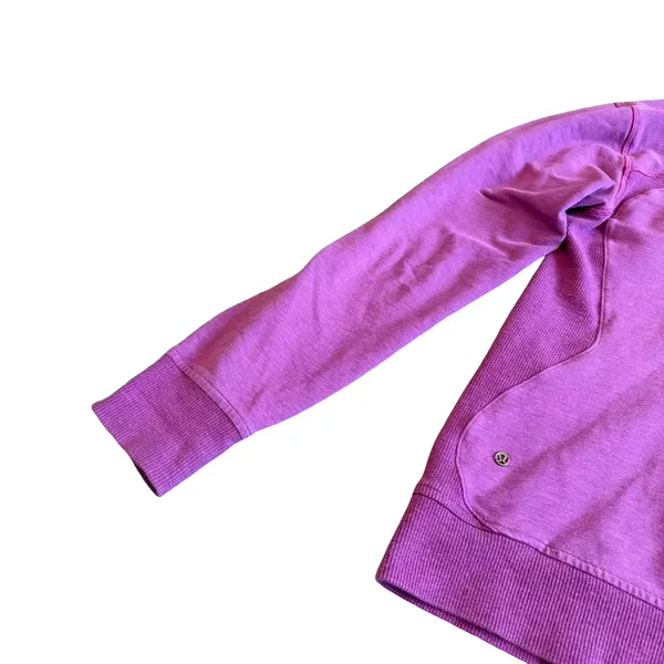 Lululemon On The Daily Zip Down Hoodie Sweater Hooded Ultra Violet Purple Sz 12 - Image 9