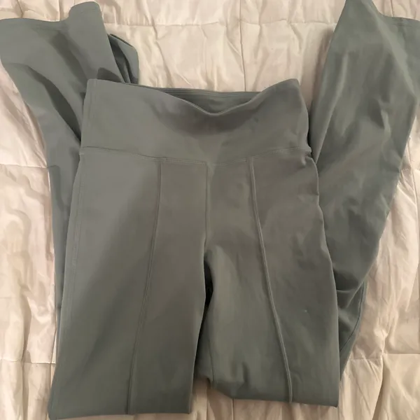 mint split leg flared high waisted leggings - Image 3