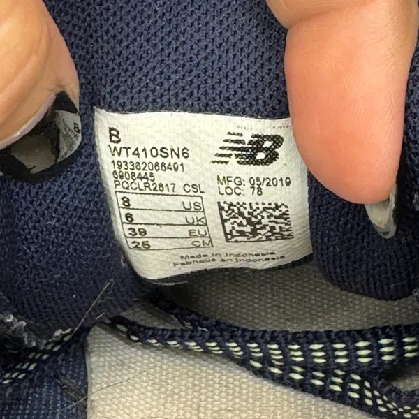 New Balance 410v6 Trail Running Shoes Women 8 Navy‎ Hiking WT410SN6 All Terrain - Image 2