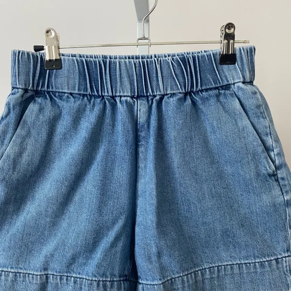 Everlane Organic Cotton Relaxed Coastal Clean Sustainable Easy Jean Short 0 Blue - Image 2