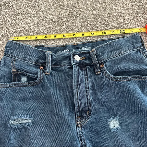 Old Navy Distressed Dark Blue Jeans - Image 8