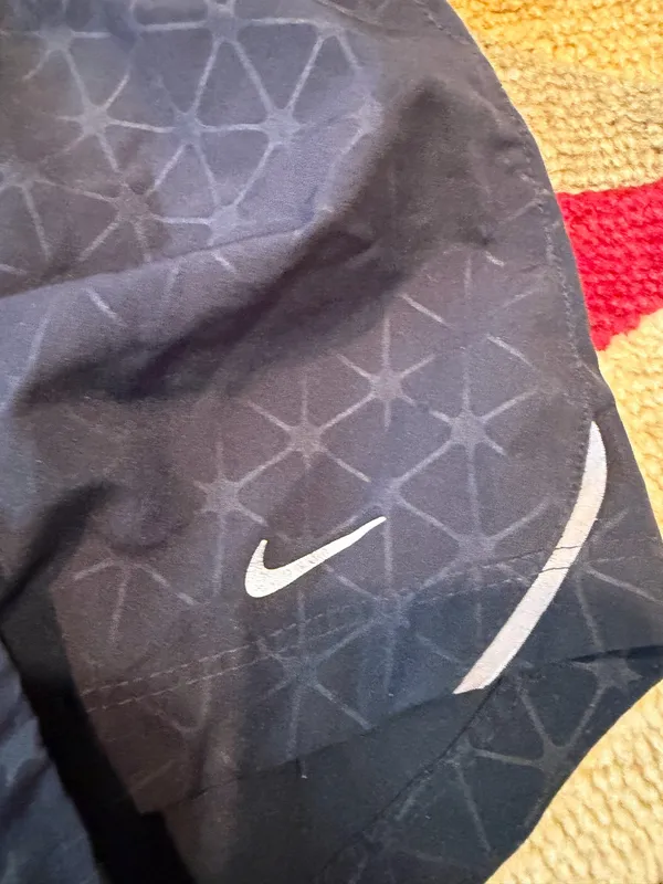 Nike Dri Fit Geometric Print Running Shorts Drawstring Black Women’s Size Medium - Image 3