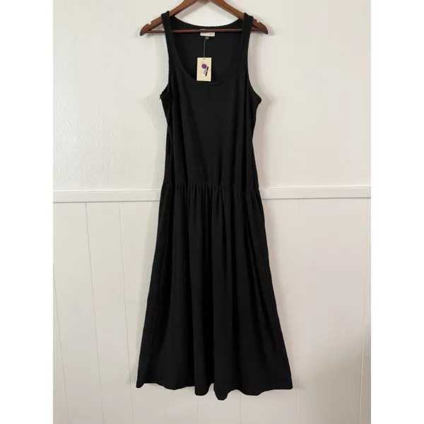 Universal Threads Black Ribbed Sleeveless Drop Waist Maxi Dress Women’s L NWT - Image 8