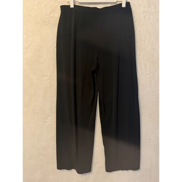 Spiegel Womens XL Black Wide Leg Lounge Pants Elastic Waist Stretch‎ Flowy - Image 3
