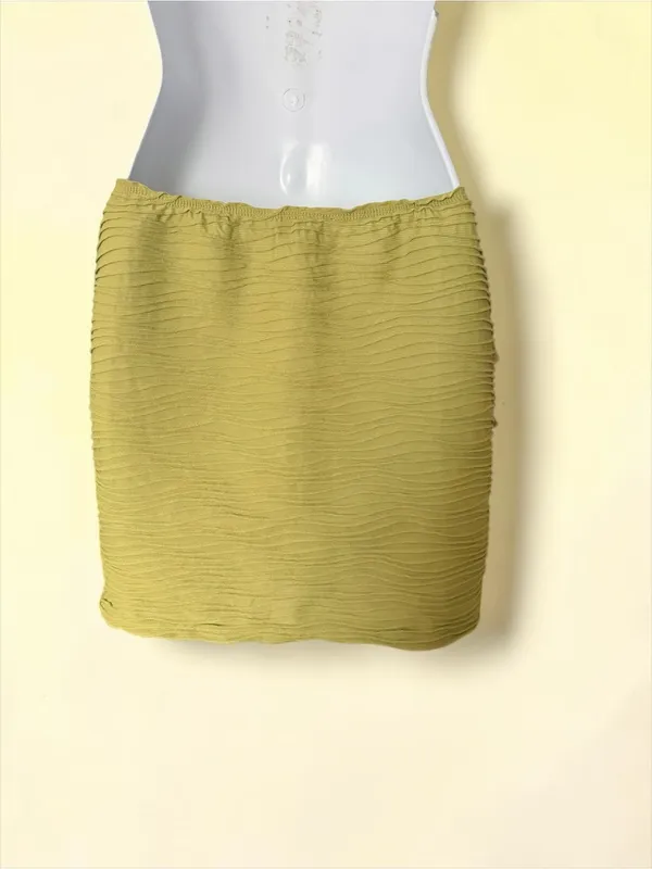 Superdown- Ribbed Mini Skirt Lime Green Size S NWT! - Image 5