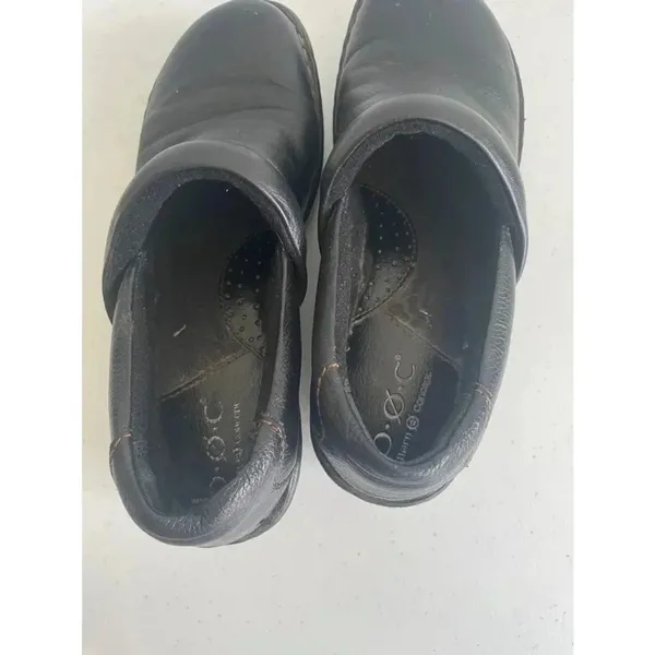 Women's BOC Black Leather Clogs Size 7‎ GUC! - Image 6