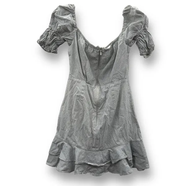 RTR Stylestalker Kelly White & Blue Micro Print Puff Sleeve Mini Dress Sz‎ XS - Image 6