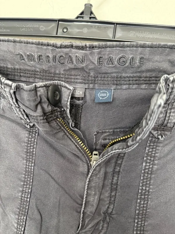 American Eagle Vintage Y2K Grunge Dark Gray Cargo Pants - Image 4