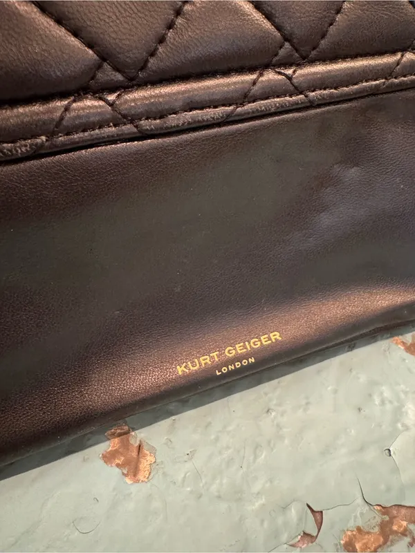 Kurt Geiger Mini Kensington Black Leather Crossbody Bag - Image 13