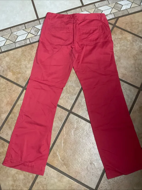 Loft straight Leg low-rise Red Pants - Image 7