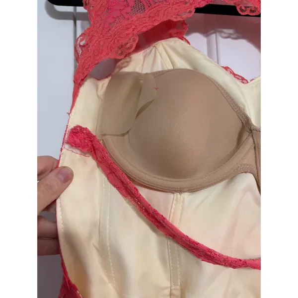 Floral Lace Mermaid Gown Coral Pink Sweetheart Neckline Cutout Back Formal Dress - Image 7