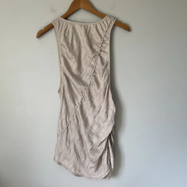 Free People Movement Ruched Drawcord Athletic Tank Top Beige Women's Size Small - Image 2
