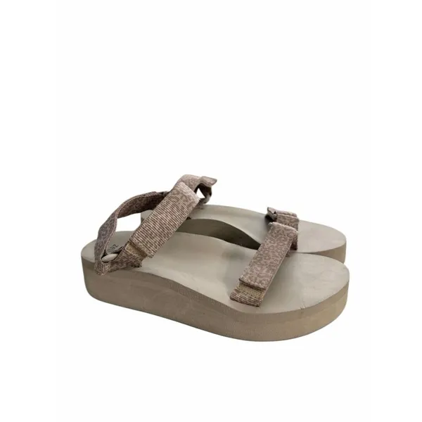 Zella Sandals Womens Size 6 Tan Leopard Print Lightweight‎ Platform - Image 3