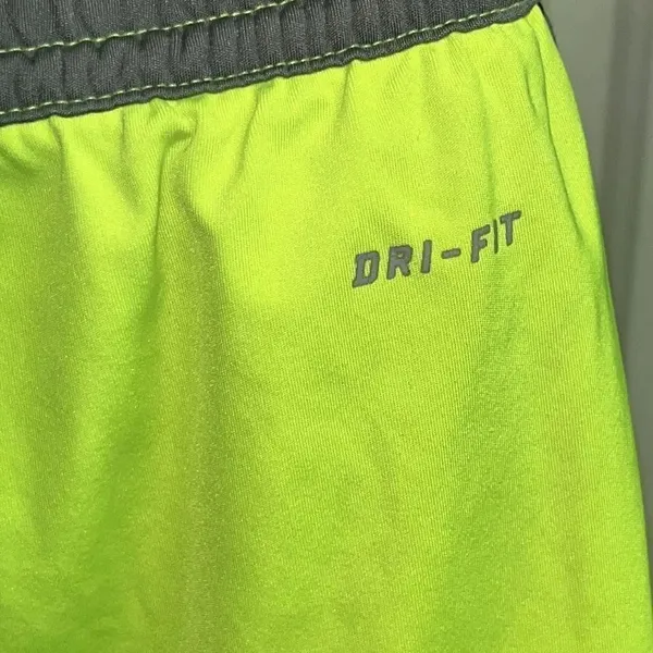Nike Women’s Dri-Fit Neon Yellow Shorts w/ Elastic Band and Drawstring- Large - Image 8