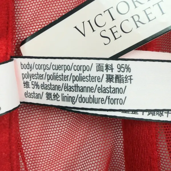Victoria's Secret Bustier Corset Red Rhinestone Drama BOW Satin Angels Sexy - Image 6