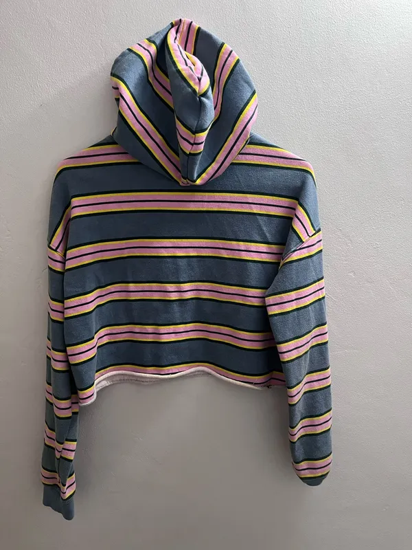 Striped cropped long sleeve gold rush  - Image 2