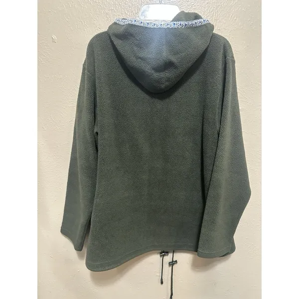 Vintage M&M's Fleece Hoodie Green Size M Candy Characters Pullover Zip Retro Y2K - Image 8