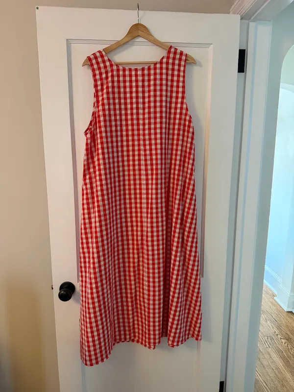 Gingham dress Red Size XL - Image 2