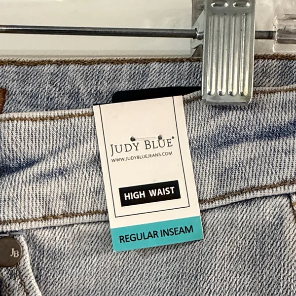 Judy Blue Light Wash Wide Leg Jeans - Pale Blue - Image 2