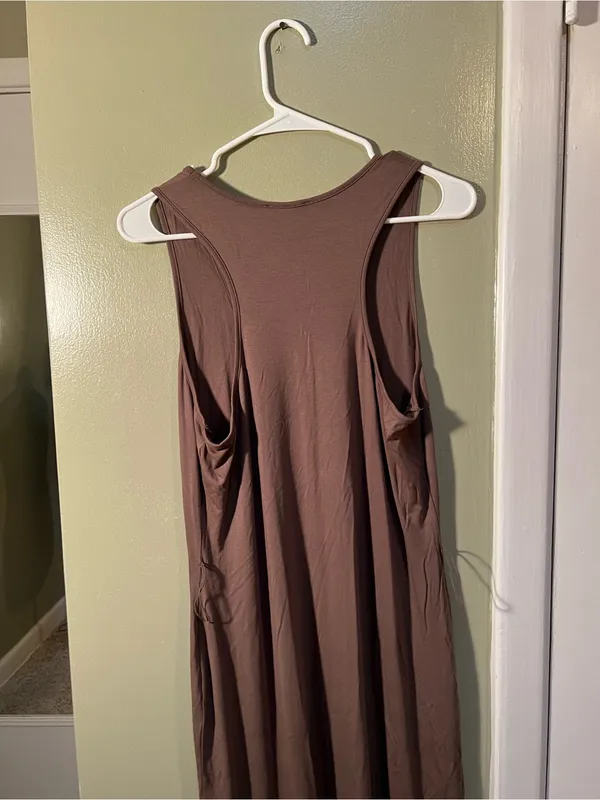 Cynthia Rowley Women’s Size Large Sleeveless Scoop Neck Maxi Dress Light Brown - Image 7