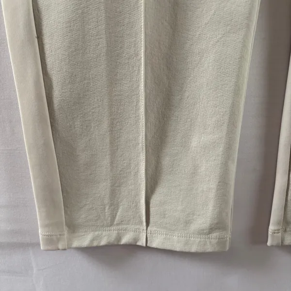 Athleta Womens light Gray Pintuck Straight Leg Zipper Pocket Casual Pants Size M - Image 8