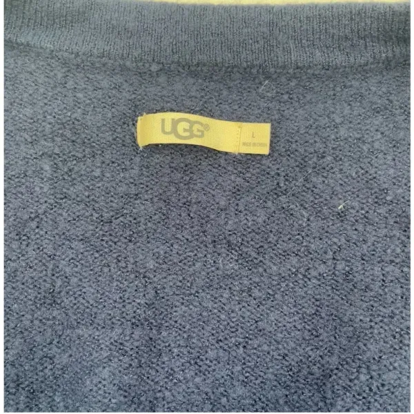 Ugg Blue Acrylic Blend Wrap Button Long Sleeve Sweater Size‎ Large - Image 5
