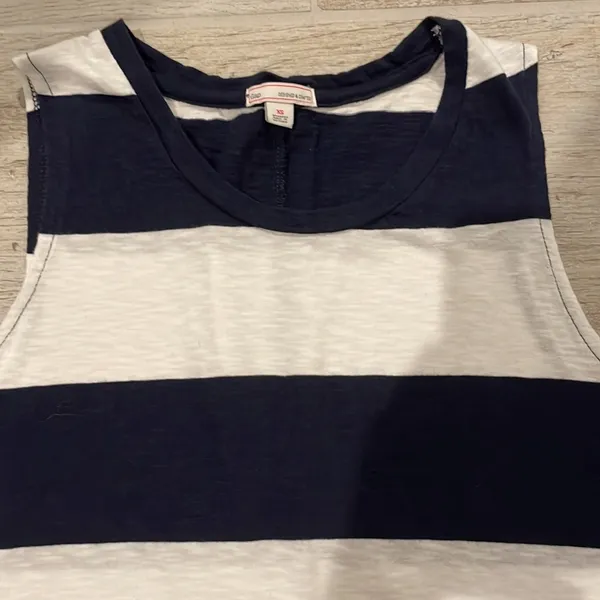 Gap Navy Blue & White Striped Full Length Tank Top - Image 3