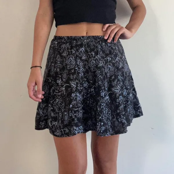 Don't Ask Why Black Printed Mini Skirt - Image 3