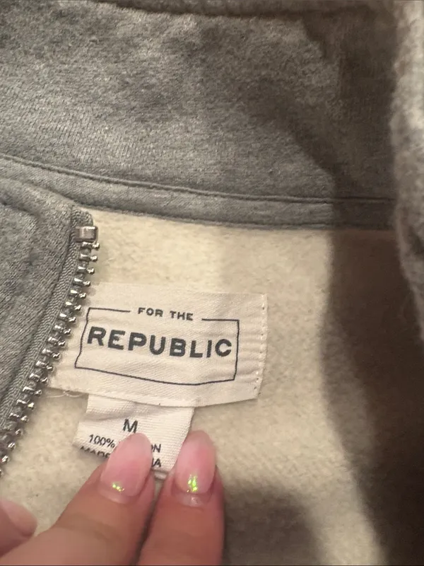 For The Republic Gray Half-Zip Pullover - Image 2