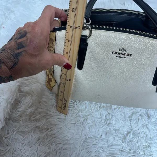 Coach Christie Snake embossed leather satchel - Image 8