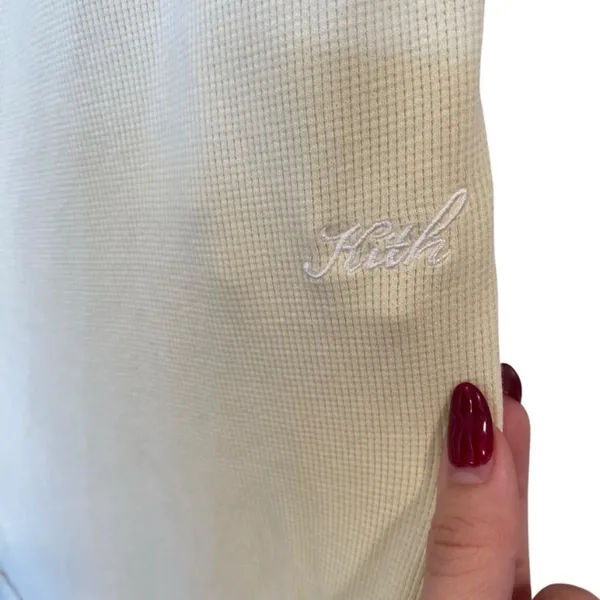 Kith Waffle Knit Chelsea Sweatpants In Butter Yellow - Image 5