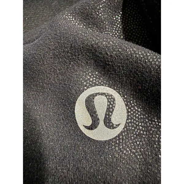 Lululemon Flow Y Bra Nulu Black Sparkle Shimmer‎ Racerback Sports Bra Size 6 - Image 4