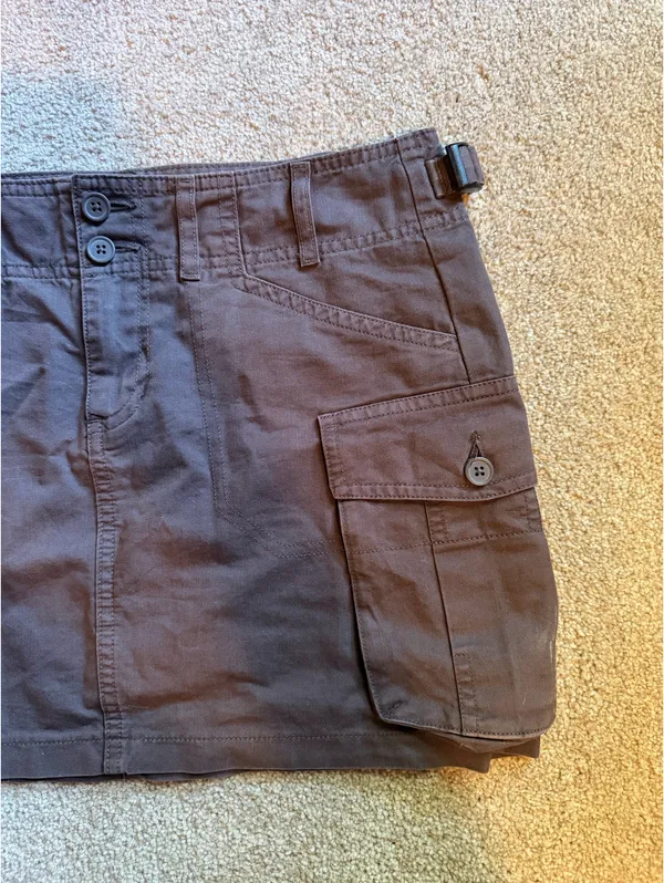Brandy Melville Brown Cargo Mini Skirt - Image 6