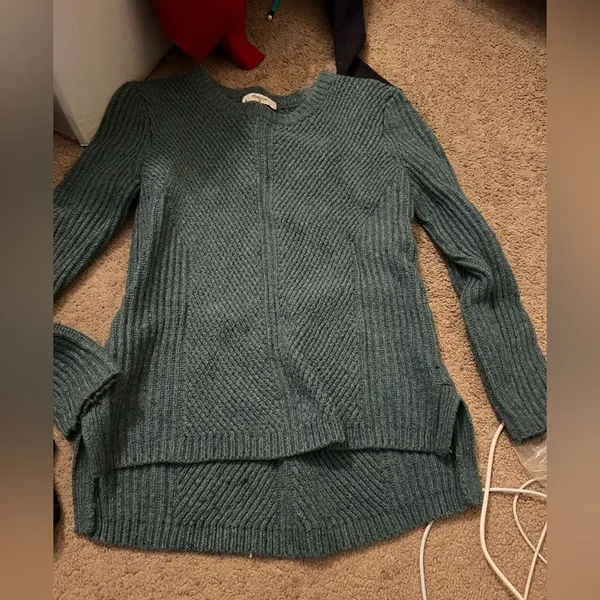 Madewell teal cable knit sweater‎ xs - Image 2
